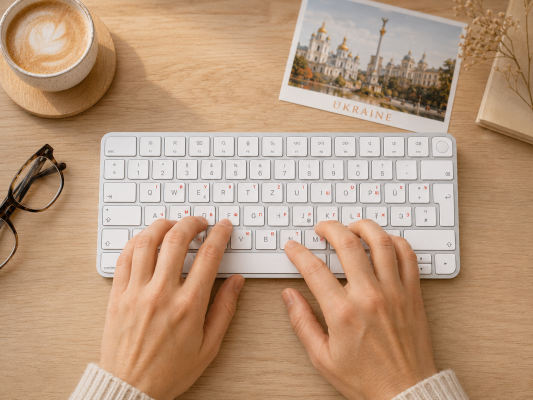 Ukrainisch tippen in Deutschland – Tastatur einrichten und Aufkleber nutzen - Ukrainische Tastatur einrichten – Windows, Mac &amp; Aufkleber