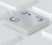 Arabische Tastaturaufkleber für MAC & Laptop (14x14mm), transparent mit Schutzlack Blau