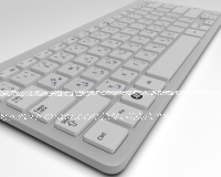 Arabische Tastaturaufkleber für MAC & Laptop (14x14mm), transparent mit Schutzlack Blau