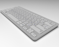 Arabische Tastaturaufkleber für MAC & Laptop (14x14mm), transparent mit Schutzlack Blau