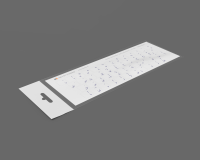 Arabische Tastaturaufkleber für MAC & Laptop (14x14mm), transparent mit Schutzlack Blau