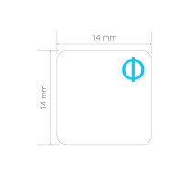 Russische Aufkleber für PC & Laptop Tastaturen - Oben-Rechts | 14x14mm | ROT