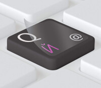Russische Aufkleber für PC & Laptop Tastaturen - Unten-Rechts | 11x13mm | ROSA