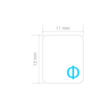 Russische Aufkleber für PC & Laptop Tastaturen - Unten-Rechts | 11x13mm | SILBER