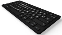 Deutsche Tastaturaufkleber, extra große Zeichen, 13 x 13 mm | Schwarz/Weiß