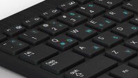 Deutsche universelle Tastaturaufkleber | 5x6mm | transparent | Hellblau