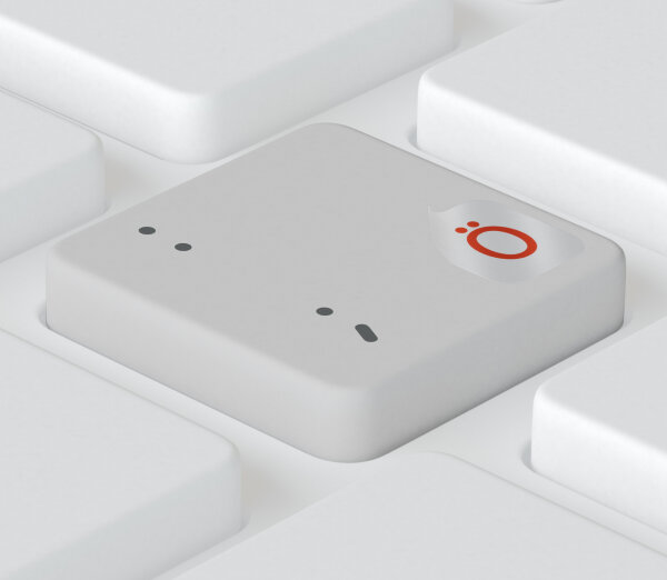 Deutsche universelle Tastaturaufkleber | 5x6mm | transparent | Rot