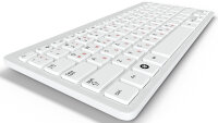 Deutsche universelle Tastaturaufkleber | 5x6mm | transparent | Rot