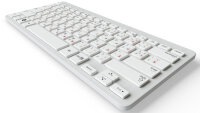 Deutsche universelle Tastaturaufkleber | 5x6mm | transparent | Rot