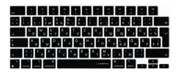 Russische / Deutsche Silikon Abdeckung für MacBook Pro 14/16" M1/M2/M3/M4, Air 13/15 M2/M3/M4