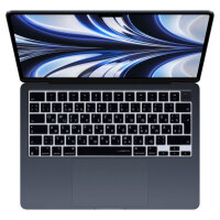 Russische / Deutsche Silikon Abdeckung für MacBook Pro 14/16" M1-M5, Air 13/15 M2-M5, Neo mit Touch ID Schwarz