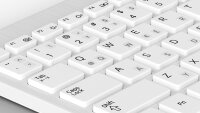 Deutsche universelle Tastaturaufkleber | 5x6mm | transparent | Grau
