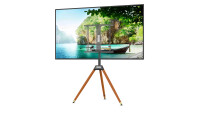 TV-Dreibeinständer | Höhenverstell- und schwenkbar, für 32-60 Zoll TVs, max. VESA 400x400 mm | Dunkel