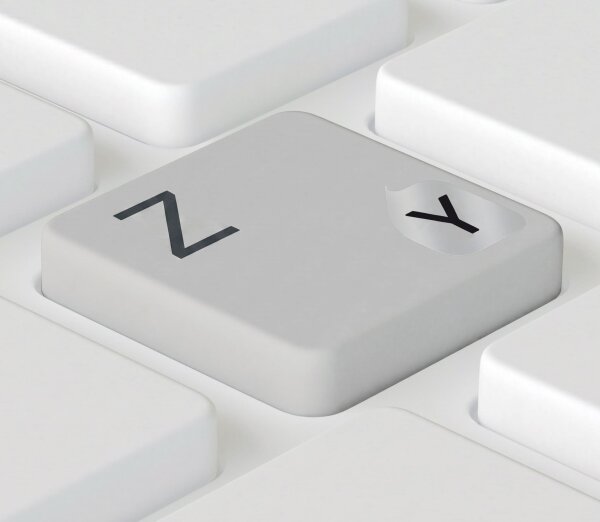 Englische universelle Tastaturaufkleber | 5x6mm | transparent | Schwarz